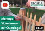 Montage Staketenzaun mit Querriegel