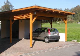 Carport als Anbau zu Geräteraum