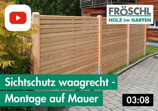Montagevideo Sichtschutz waagrecht