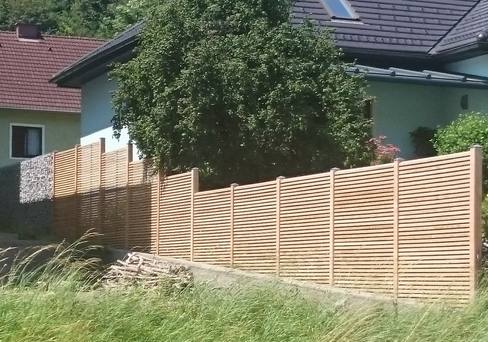 Sichtschutz Jalousie in Lärche natur