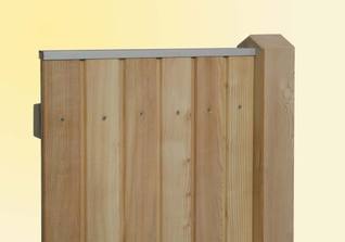 Sichtschutz mit Abdeckleiste - Lärchenholz