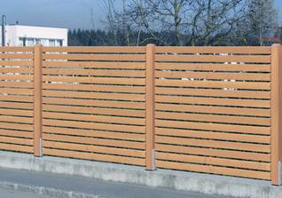 Sichtschutz mit Oberfläche Lasur altgrau