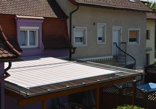 Beschattung Terrasse auf Knopfdruck