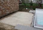 Betonplatte als Basis für Terrassenboden