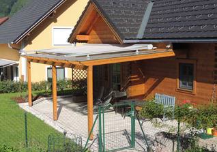Beschattung Terrasse gesteuert mit Funkmotor